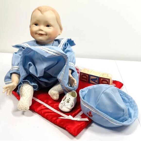 Vintage 1988 Yolanda Bello Picture Perfect Babies ~ AMANDA Porcelain Doll Signed - Picture 3 of 7